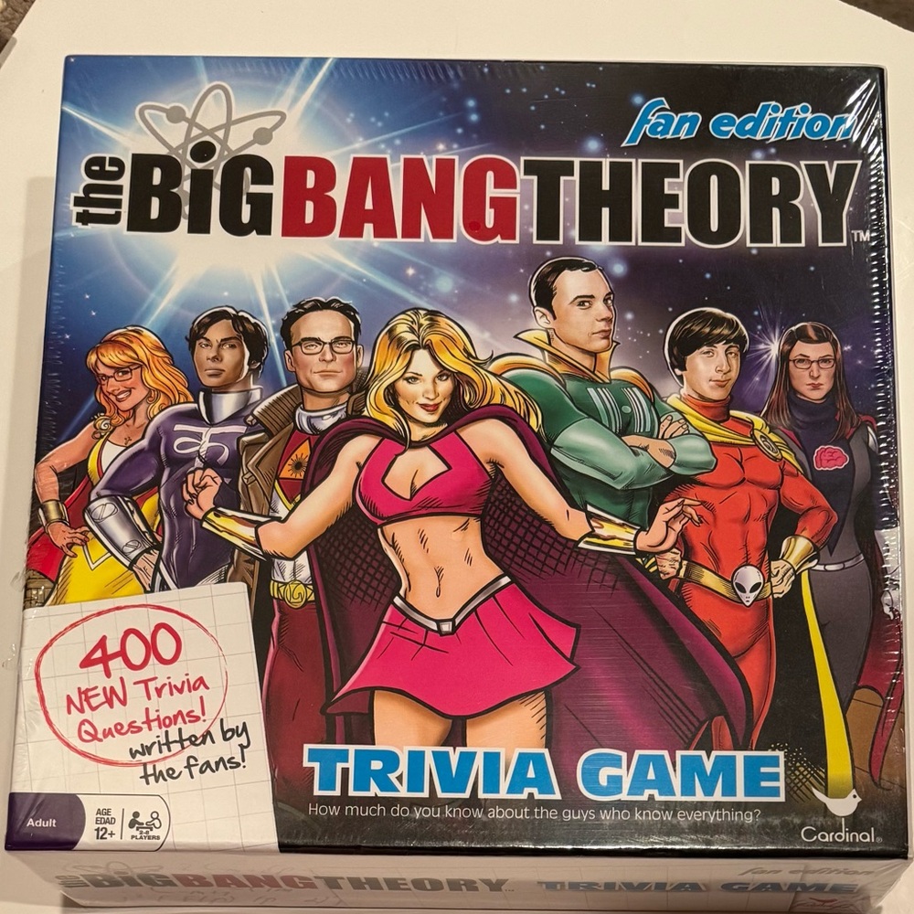 Big Bang Theory Game Fan Edition Trivia New Sealed Cardinal Games
